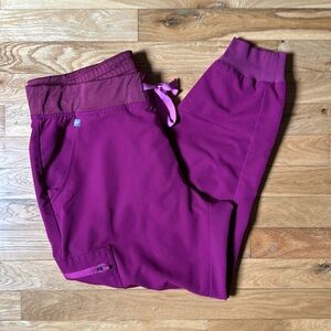 Large Petite FIGS Scrub Pants- Magenta